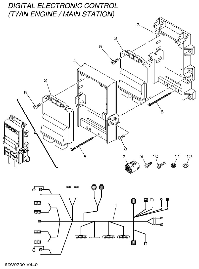 Yamaha F300FST, FL300FST, F300FST2, FL300FST2 DEC 4 (TWIN) parts diagram